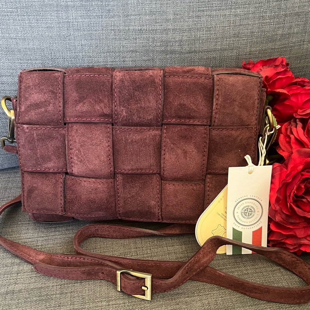 NWT VIOLA CASTELLANI CROSSBODY SHOULDER BAG ITALIAN LEATHER